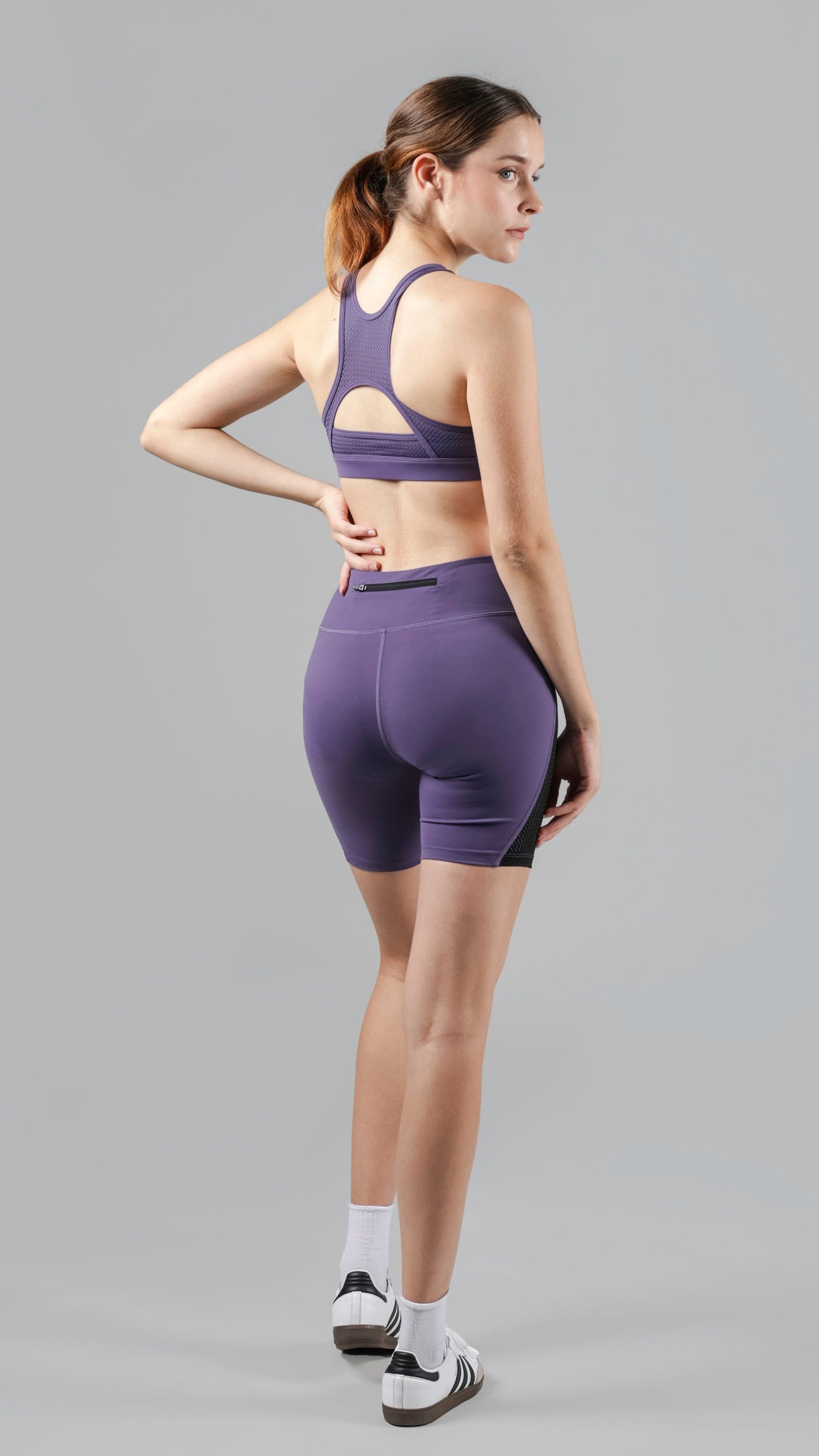 Tori Zip-Pocket Biker Shorts