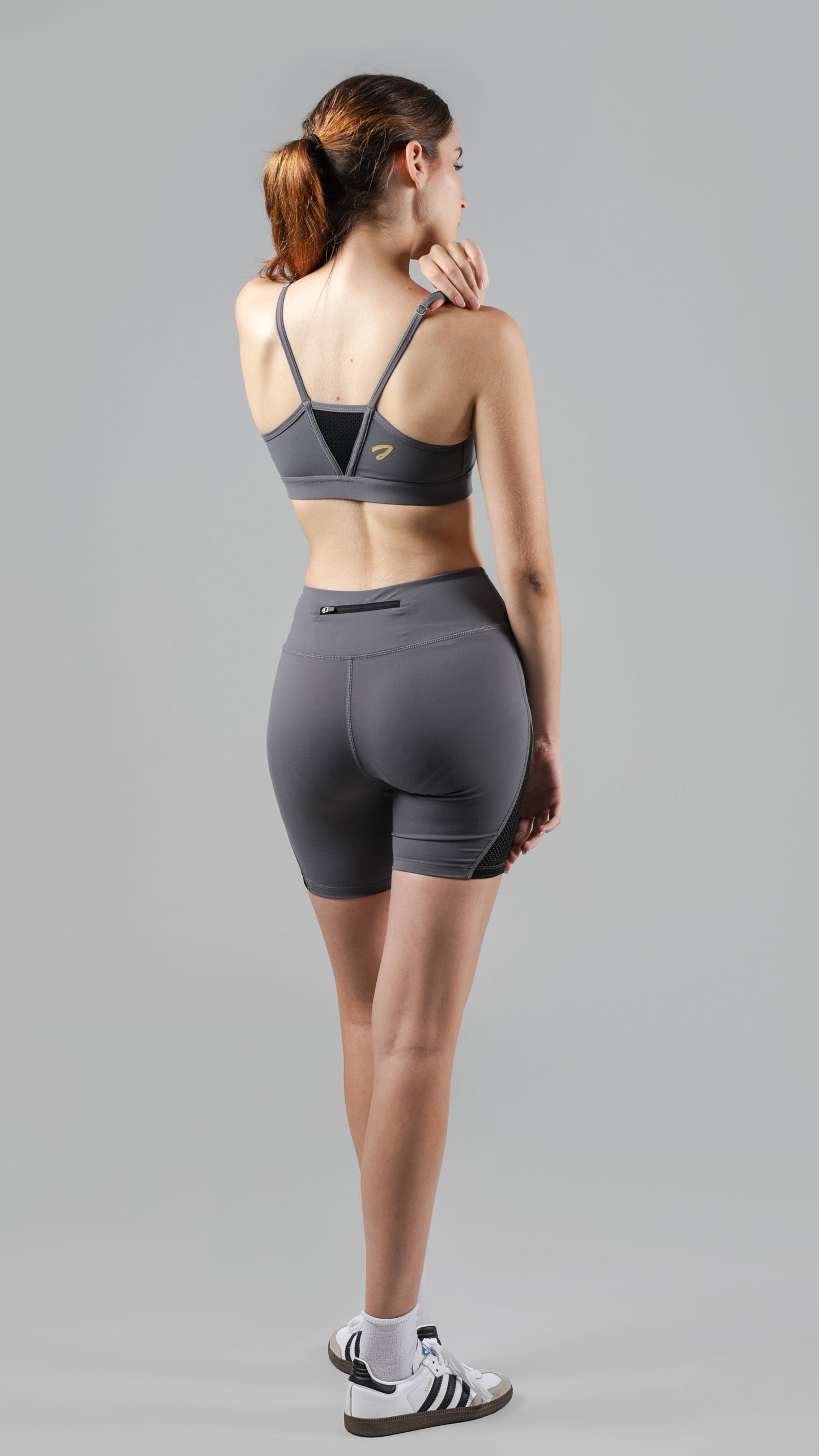 Tori Zip-Pocket Biker Shorts