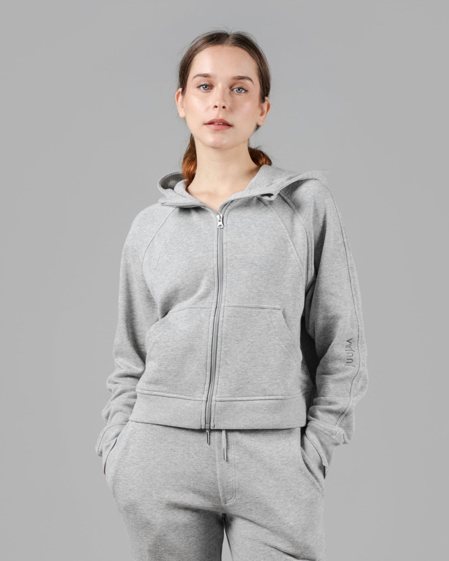 French Terry Oversized Full-Zip Hoodie