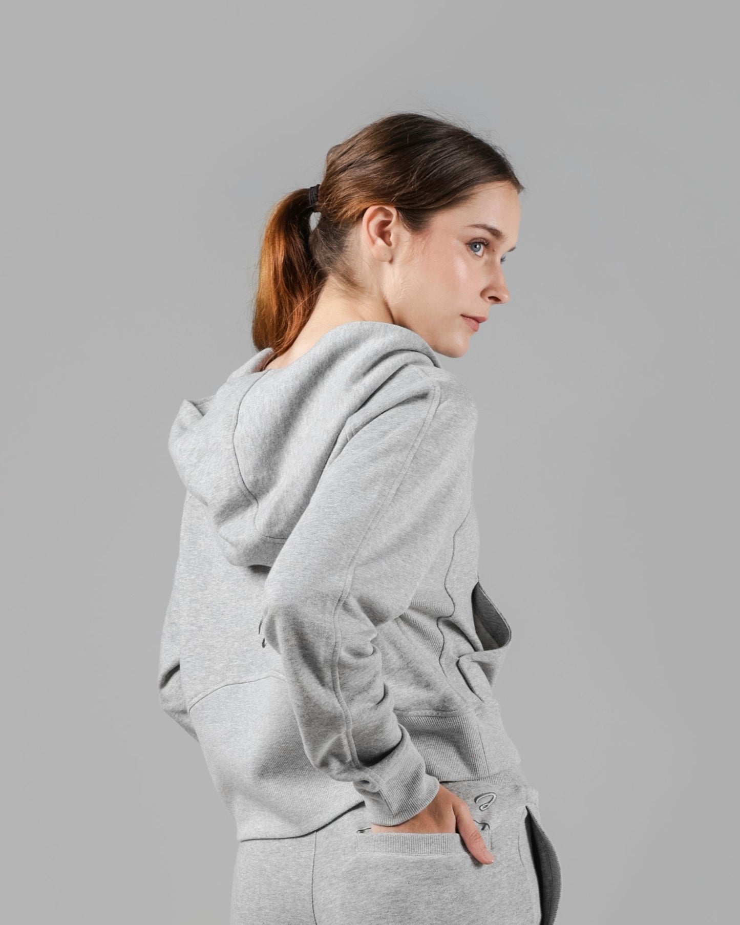 French Terry Oversized Full-Zip Hoodie