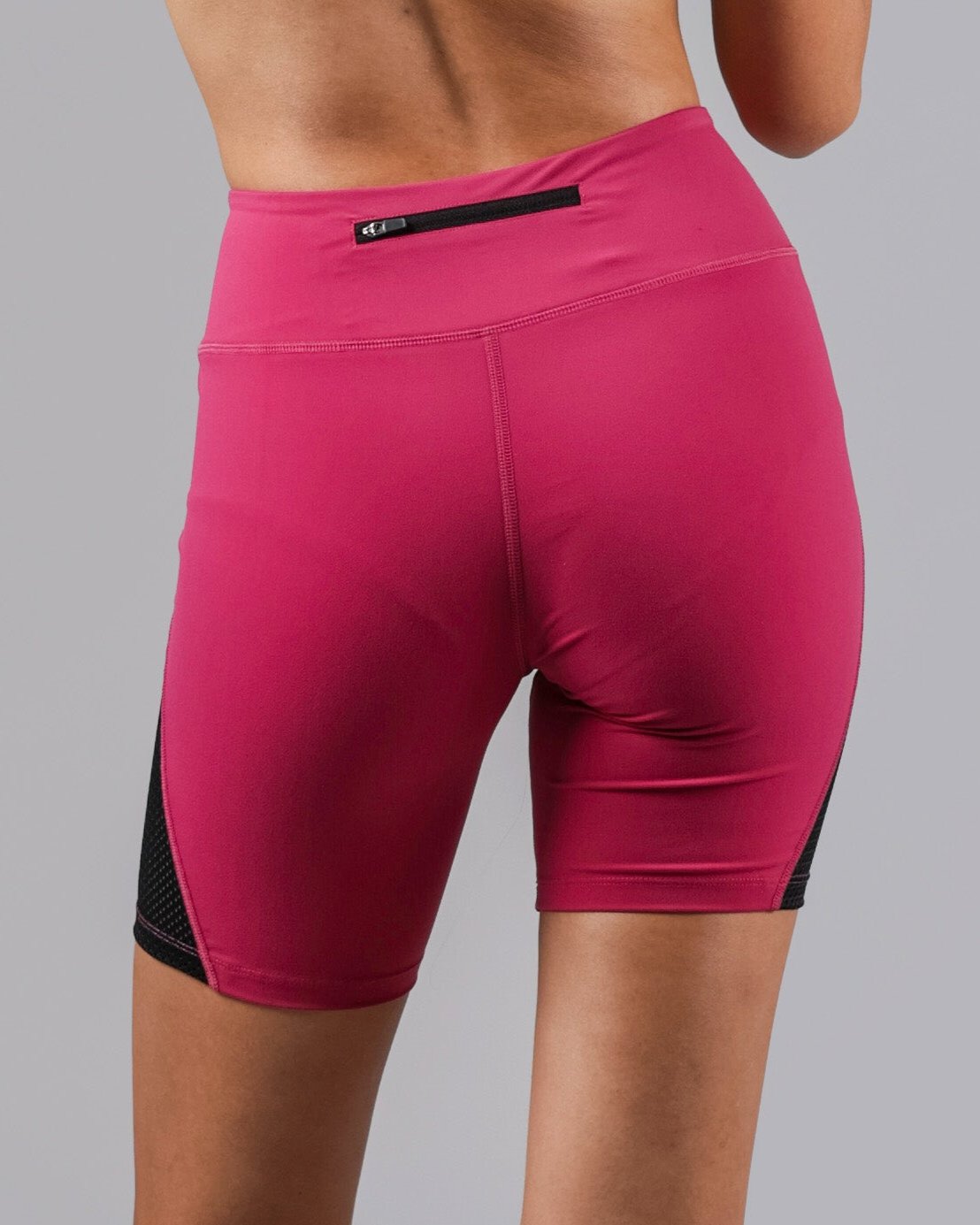 Tori Zip-Pocket Biker Shorts