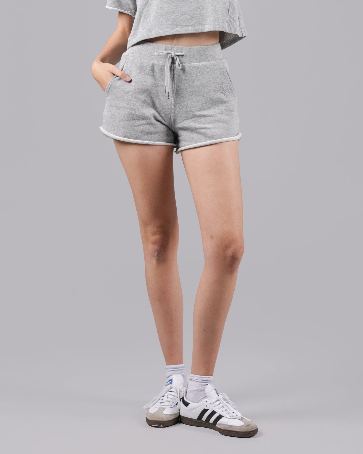 French Terry Raw-Edge Short