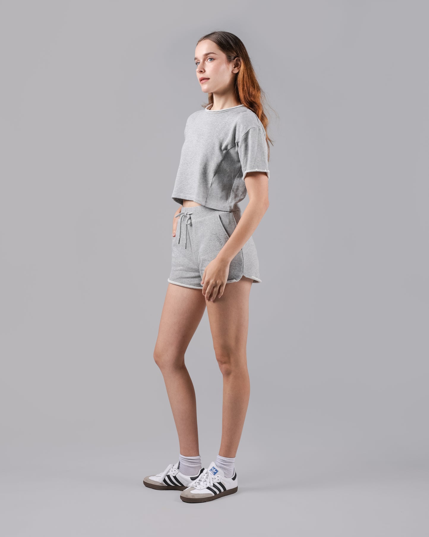 French Terry Raw-Edge Tee