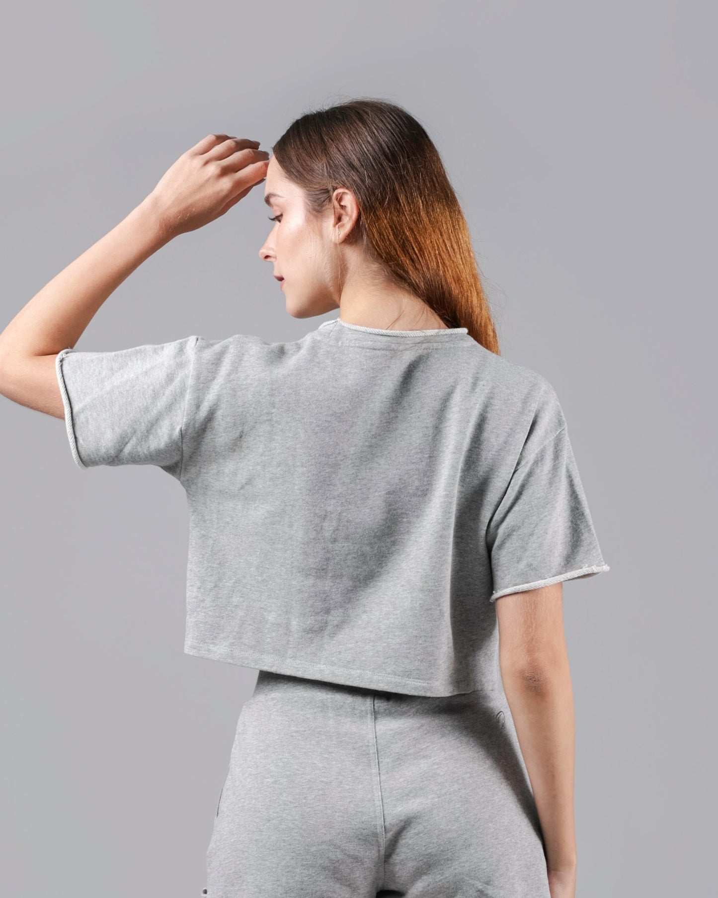 French Terry Raw-Edge Tee