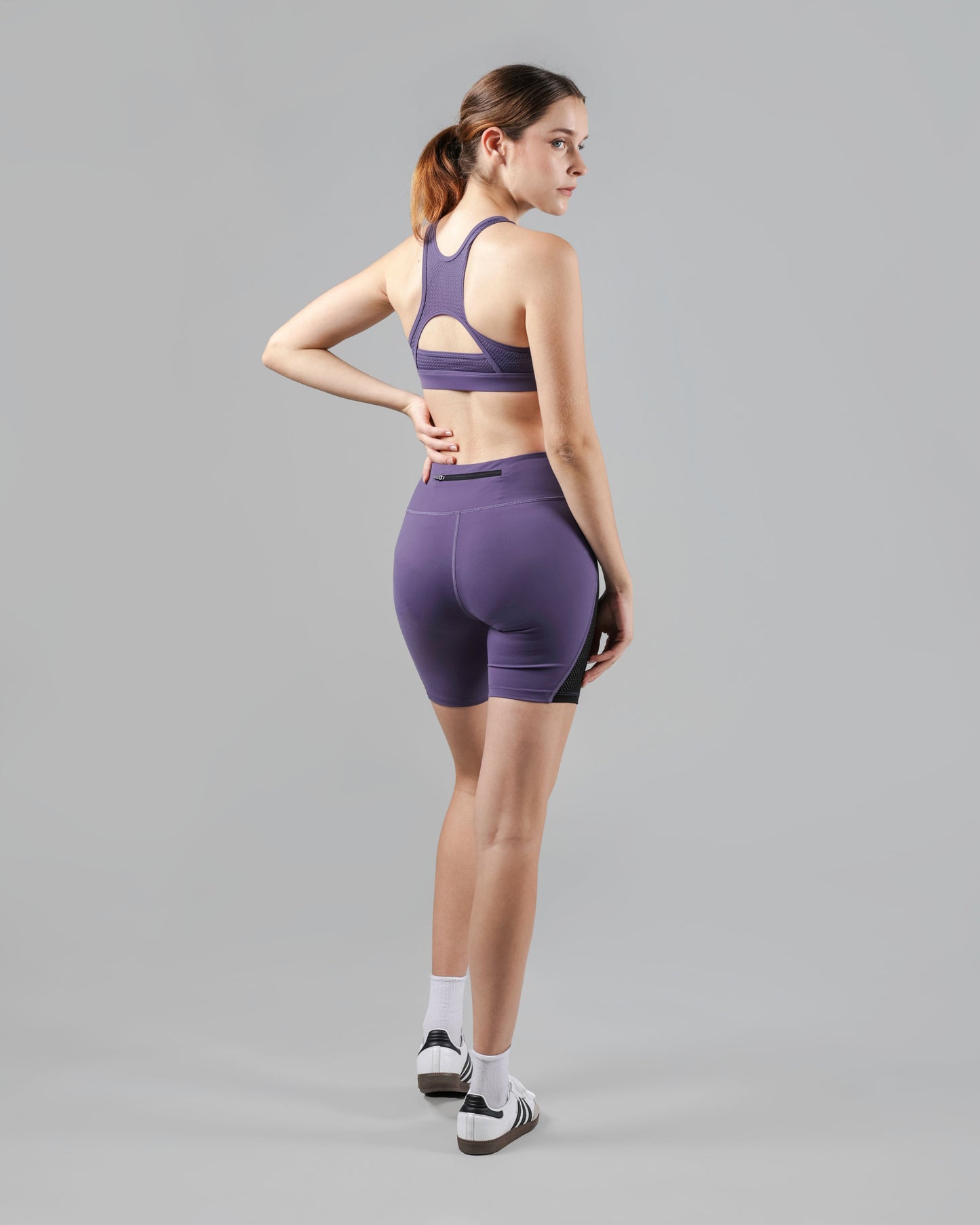 Tori Zip-Pocket Biker Shorts