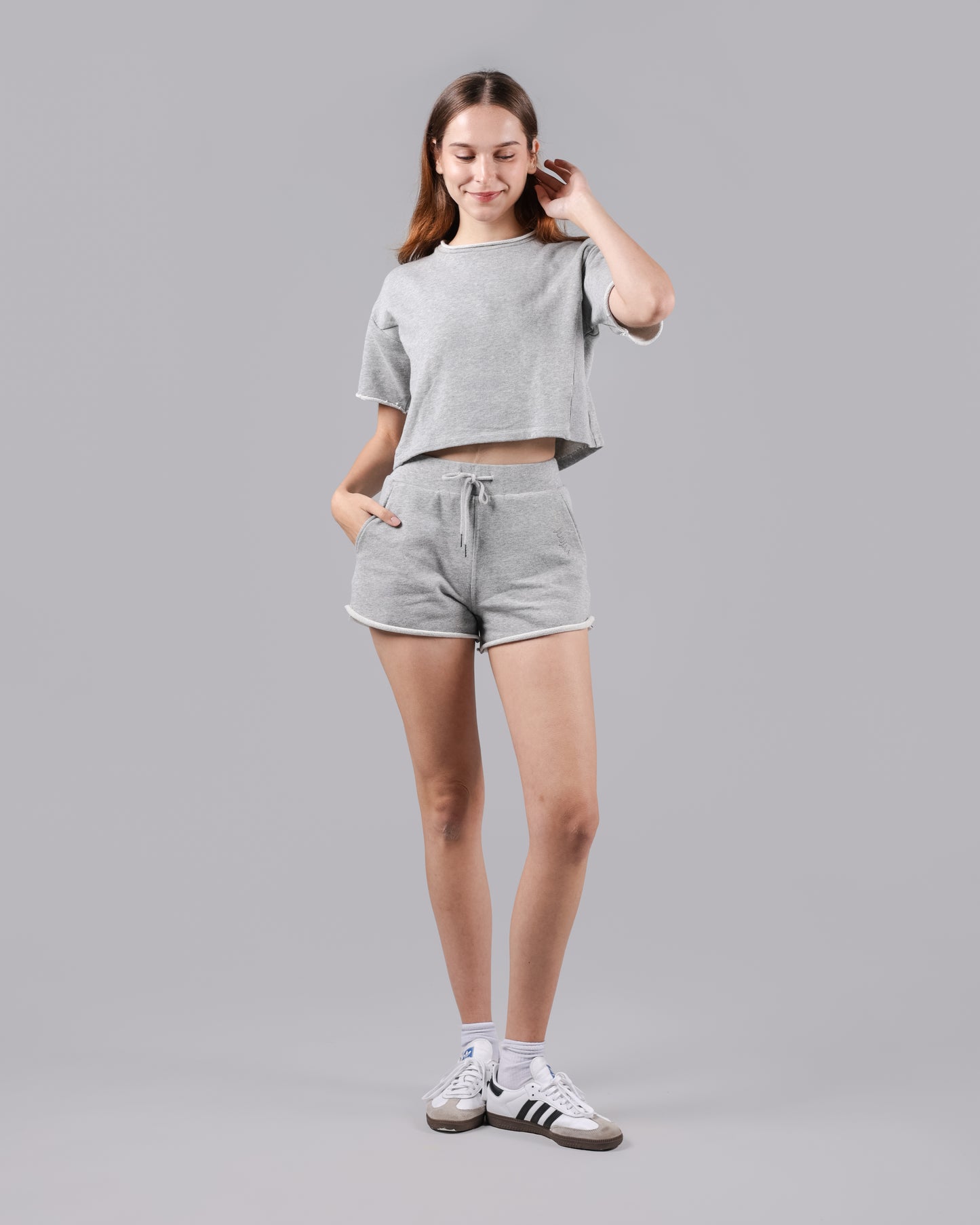 French Terry Raw-Edge Tee