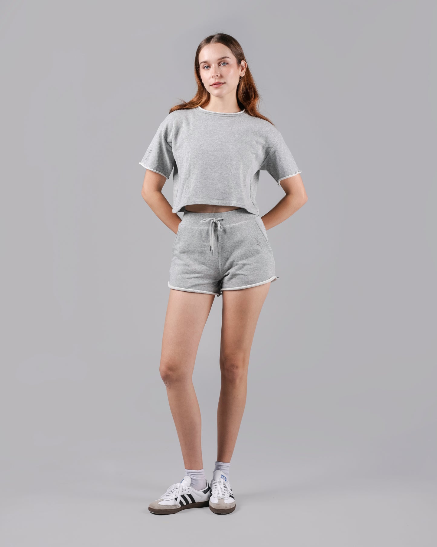 French Terry Raw-Edge Short