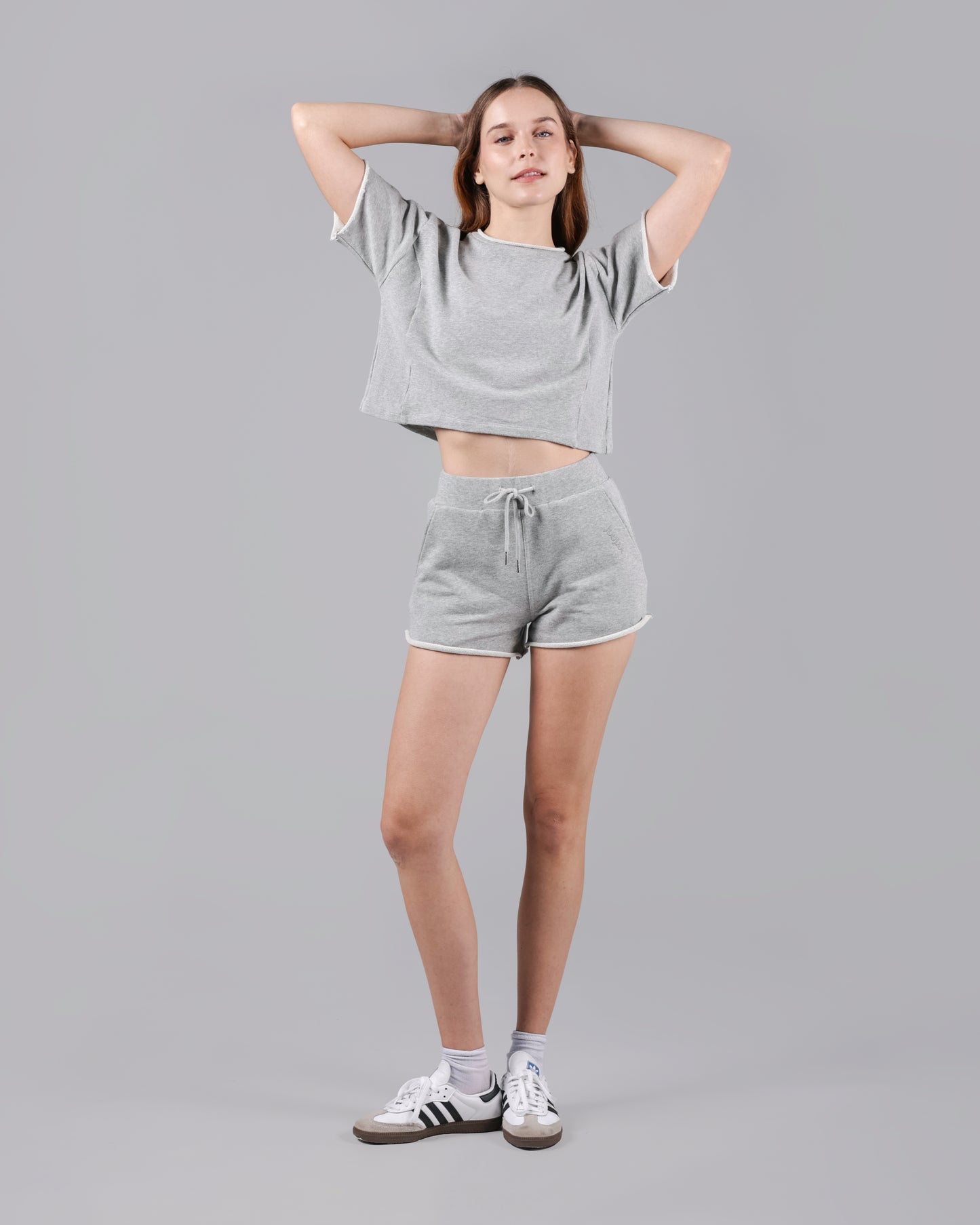 French Terry Raw-Edge Short