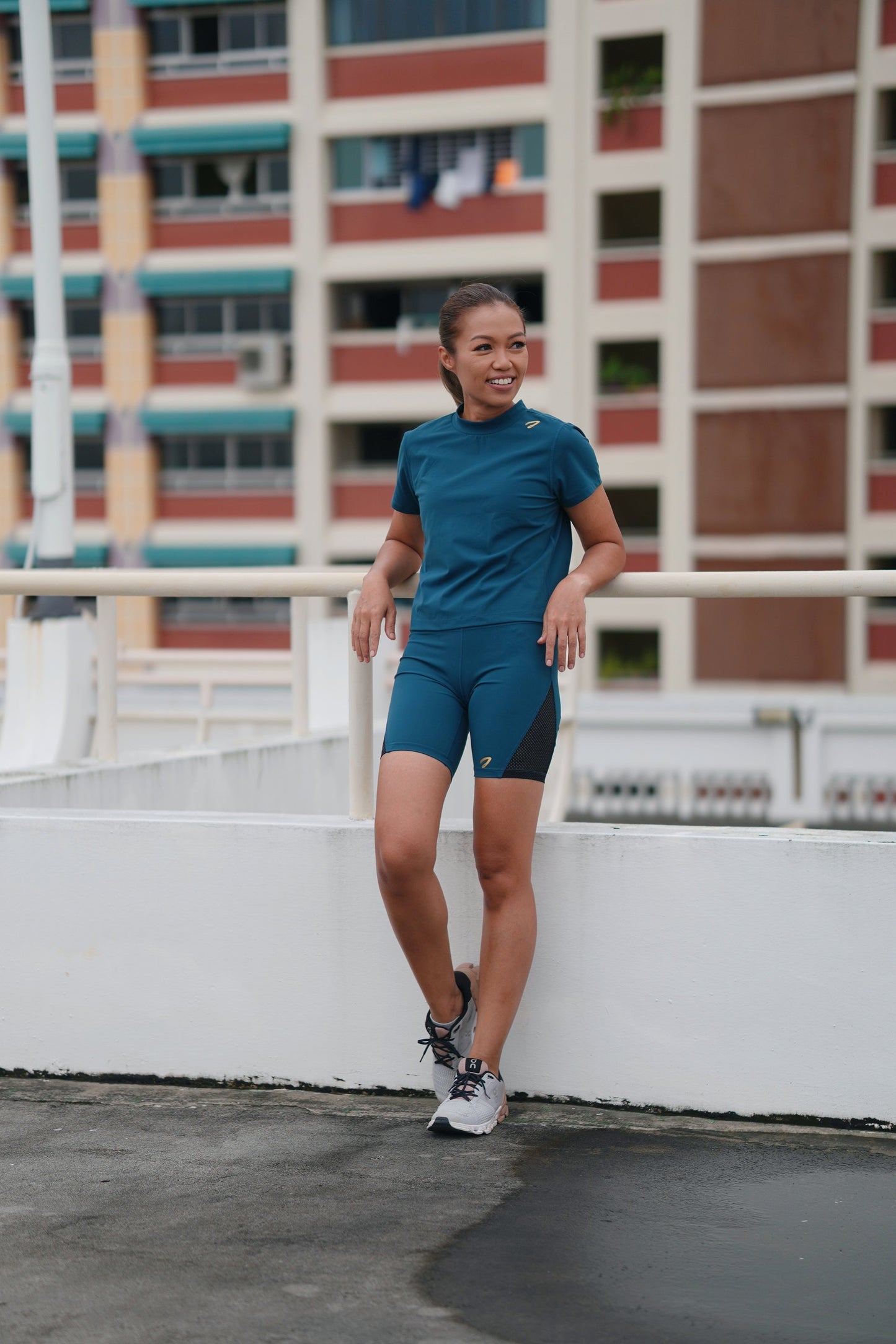 Billie Cropped Tee Teal
