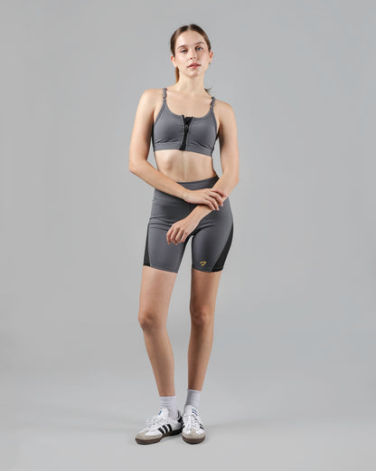 Tori Zip-Pocket Biker Shorts