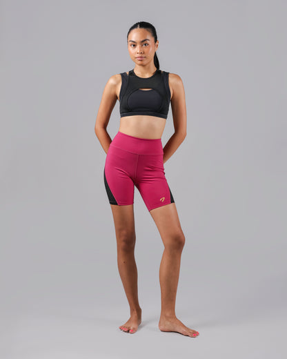 Tori Zip-Pocket Biker Shorts